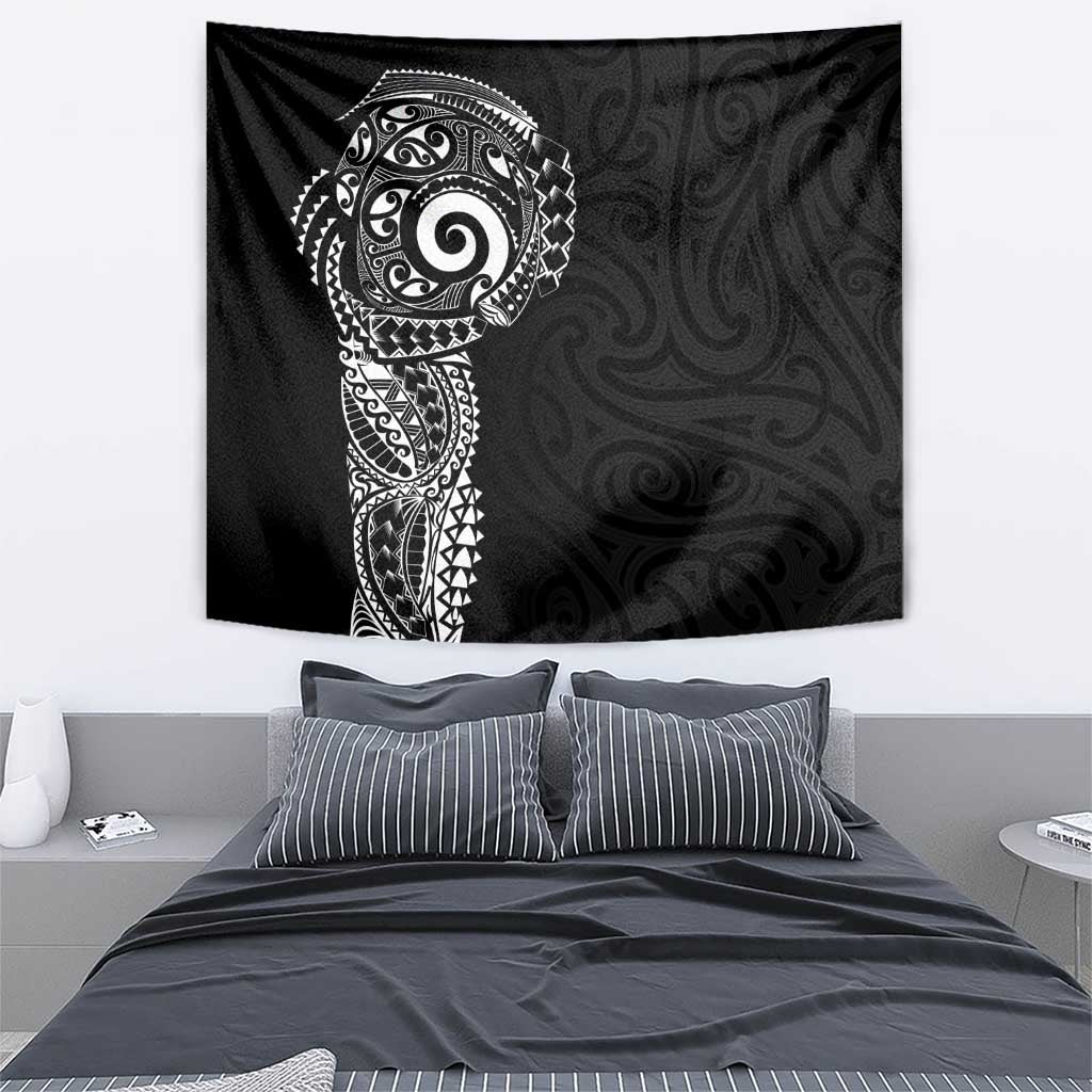 New Zealand Maori Koru Art Traditional Tattoo Tapestry Simple Style