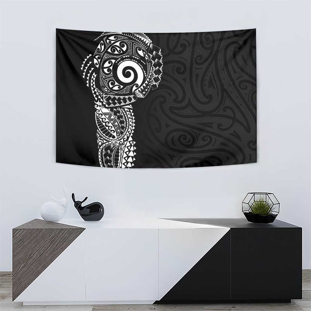 New Zealand Maori Koru Art Traditional Tattoo Tapestry Simple Style