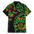 New Zealand Koru Plants and Pohutukawa Family Matching Long Sleeve Bodycon Dress and Hawaiian Shirt Maori Tattoo Pattern