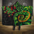 New Zealand Koru Plants and Pohutukawa Hooded Blanket Maori Tattoo Pattern