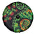 New Zealand Koru Plants and Pohutukawa Spare Tire Cover Maori Tattoo Pattern