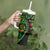 New Zealand Koru Plants and Pohutukawa Tumbler With Handle Maori Tattoo Pattern