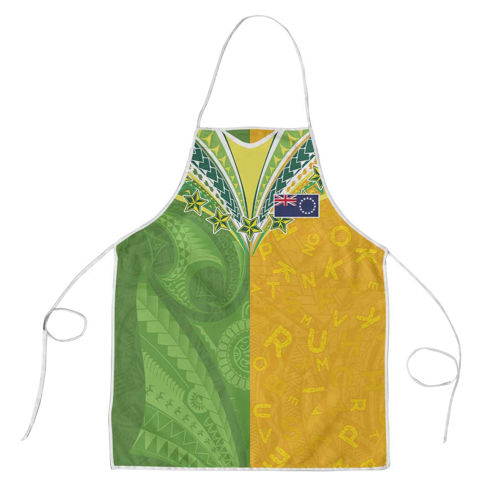 Cook Islands Language Week Apron Tatau Pattern and Rarotongan Alphabet - Polynesian Pride