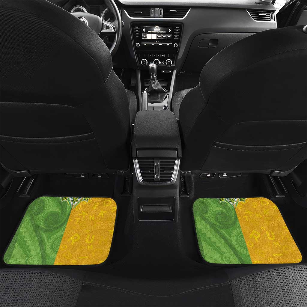 Cook Islands Language Week Car Mats Tatau Pattern and Rarotongan Alphabet - Polynesian Pride