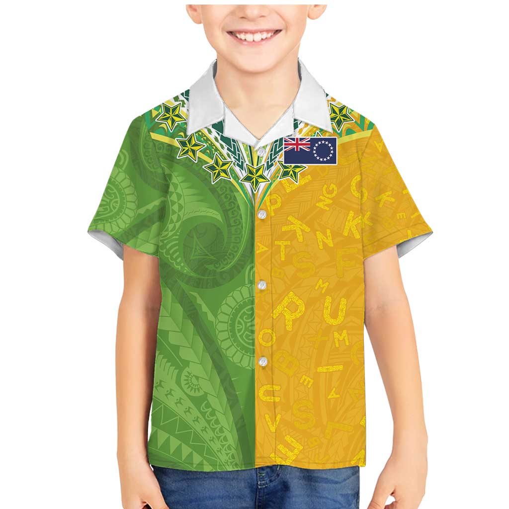 Cook Islands Language Week Family Matching Mermaid Dress and Hawaiian Shirt Tatau Pattern and Rarotongan Alphabet - Polynesian Pride