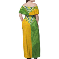 Cook Islands Language Week Family Matching Off Shoulder Maxi Dress and Hawaiian Shirt Tatau Pattern and Rarotongan Alphabet - Polynesian Pride