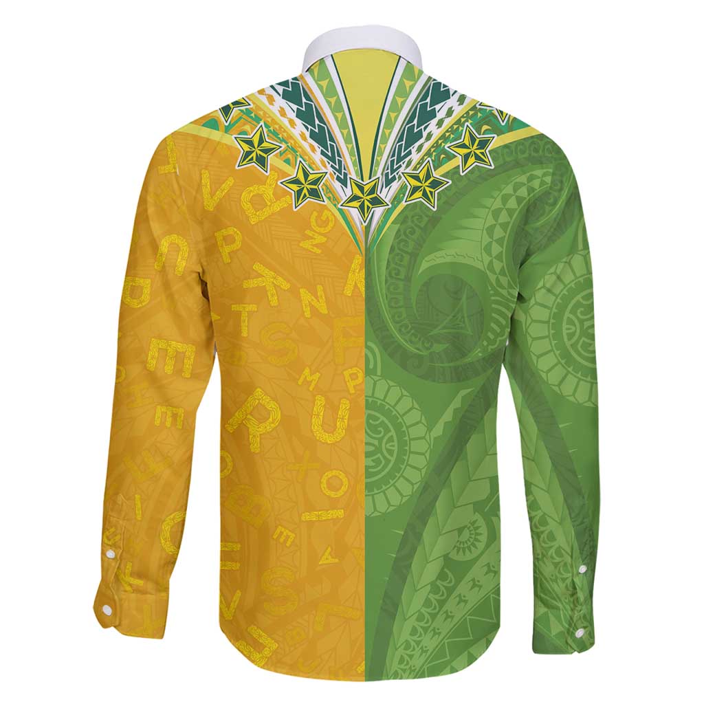 Cook Islands Language Week Family Matching Puletasi and Hawaiian Shirt Tatau Pattern and Rarotongan Alphabet - Polynesian Pride