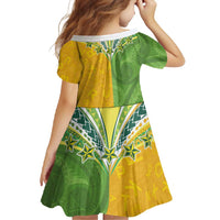 Cook Islands Language Week Family Matching Summer Maxi Dress and Hawaiian Shirt Tatau Pattern and Rarotongan Alphabet - Polynesian Pride