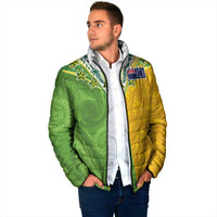 Cook Islands Language Week Padded Jacket Tatau Pattern and Rarotongan Alphabet - Polynesian Pride