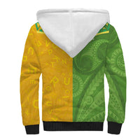 Cook Islands Language Week Sherpa Hoodie Tatau Pattern and Rarotongan Alphabet - Polynesian Pride