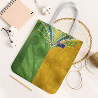 Cook Islands Language Week Tote Bag Tatau Pattern and Rarotongan Alphabet - Polynesian Pride