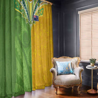 Cook Islands Language Week Window Curtain Tatau Pattern and Rarotongan Alphabet - Polynesian Pride