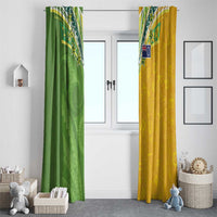 Cook Islands Language Week Window Curtain Tatau Pattern and Rarotongan Alphabet - Polynesian Pride