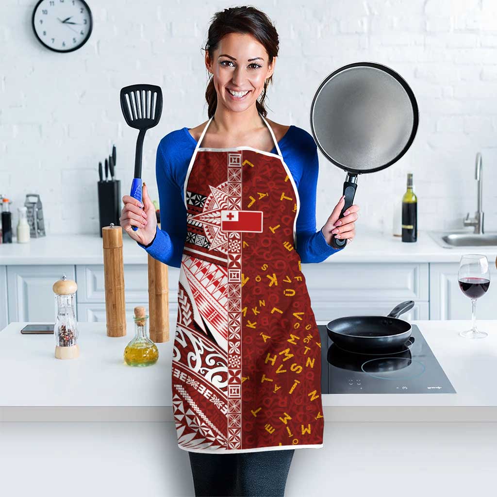Tonga Language Week Apron Ngatu Pattern and Tongan Alphabet - Polynesian Pride