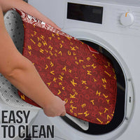 Tonga Language Week Bathroom Set Ngatu Pattern and Tongan Alphabet - Polynesian Pride