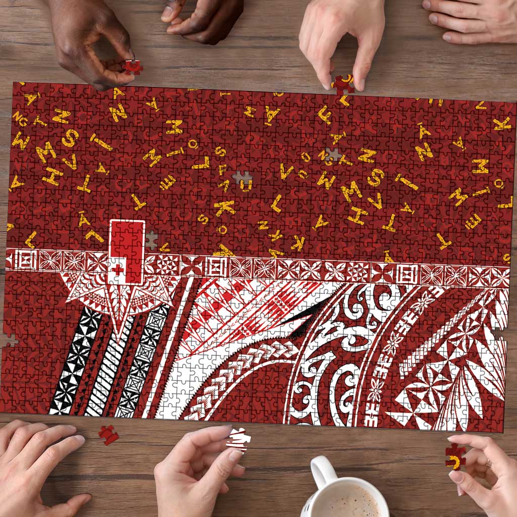 Tonga Language Week Puzzle Ngatu Pattern and Tongan Alphabet - Polynesian Pride