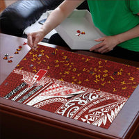 Tonga Language Week Puzzle Ngatu Pattern and Tongan Alphabet - Polynesian Pride