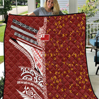 Tonga Language Week Quilt Ngatu Pattern and Tongan Alphabet - Polynesian Pride