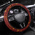Tonga Language Week Steering Wheel Cover Ngatu Pattern and Tongan Alphabet - Polynesian Pride