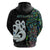 New Zealand Hoodie Silver Fern and Manaia with Papua Shell Maori Tribal LT03 - Polynesian Pride