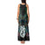 Custom New Zealand Tank Maxi Dress Silver Fern and Manaia with Papua Shell Maori Tribal LT03 - Polynesian Pride