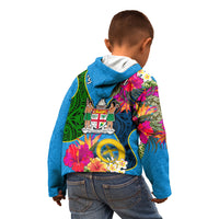 Personalised Malampa Fiji Day Kid Hoodie Tropical Plants Mix Polynesian and Tapa Pattern LT03 - Polynesian Pride