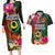 Penama Day Couples Matching Long Sleeve Bodycon Dress and Hawaiian Shirt Proud To Be A Ni-Van Beauty Pacific Flower LT03 Black - Polynesian Pride