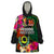 Penama Day Wearable Blanket Hoodie Proud To Be A Ni-Van Beauty Pacific Flower LT03 One Size Black - Polynesian Pride