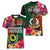 Penama Day Women V Neck T Shirt Proud To Be A Ni-Van Beauty Pacific Flower LT03 - Polynesian Pride