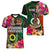 Personalised Penama Day Women V Neck T Shirt Proud To Be A Ni-Van Beauty Pacific Flower LT03 - Polynesian Pride