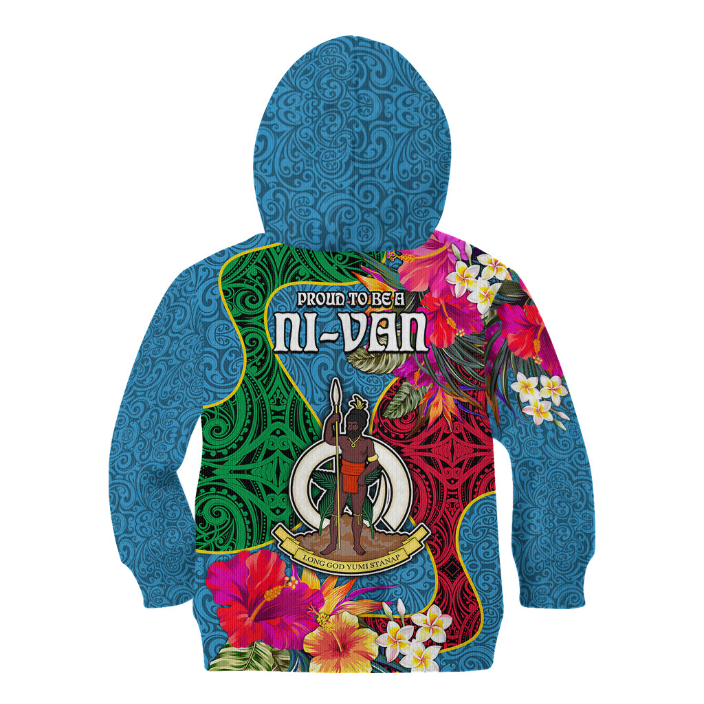 Sanma Day Kid Hoodie Proud To Be A Ni-Van Beauty Pacific Flower LT03 - Polynesian Pride