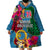 Sanma Day Wearable Blanket Hoodie Proud To Be A Ni-Van Beauty Pacific Flower LT03 - Polynesian Pride