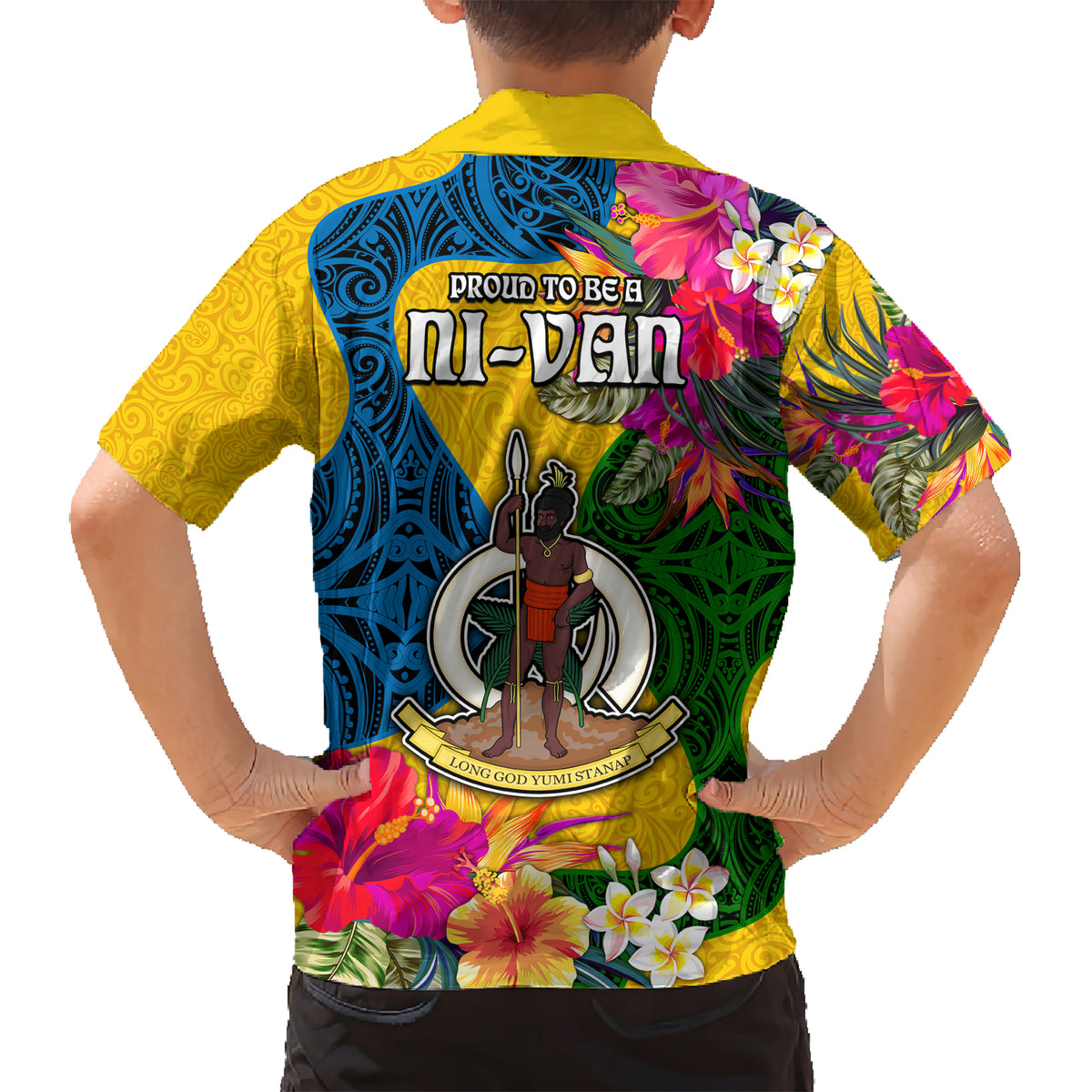 Malampa Day Kid Hawaiian Shirt Proud To Be A Ni-Van Beauty Pacific Flower LT03 - Polynesian Pride