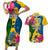 Personalised Malampa Day Couples Matching Short Sleeve Bodycon Dress and Hawaiian Shirt Proud To Be A Ni-Van Beauty Pacific Flower LT03 Yellow - Polynesian Pride