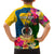 Personalised Malampa Day Family Matching Off Shoulder Maxi Dress and Hawaiian Shirt Proud To Be A Ni-Van Beauty Pacific Flower LT03 - Polynesian Pride