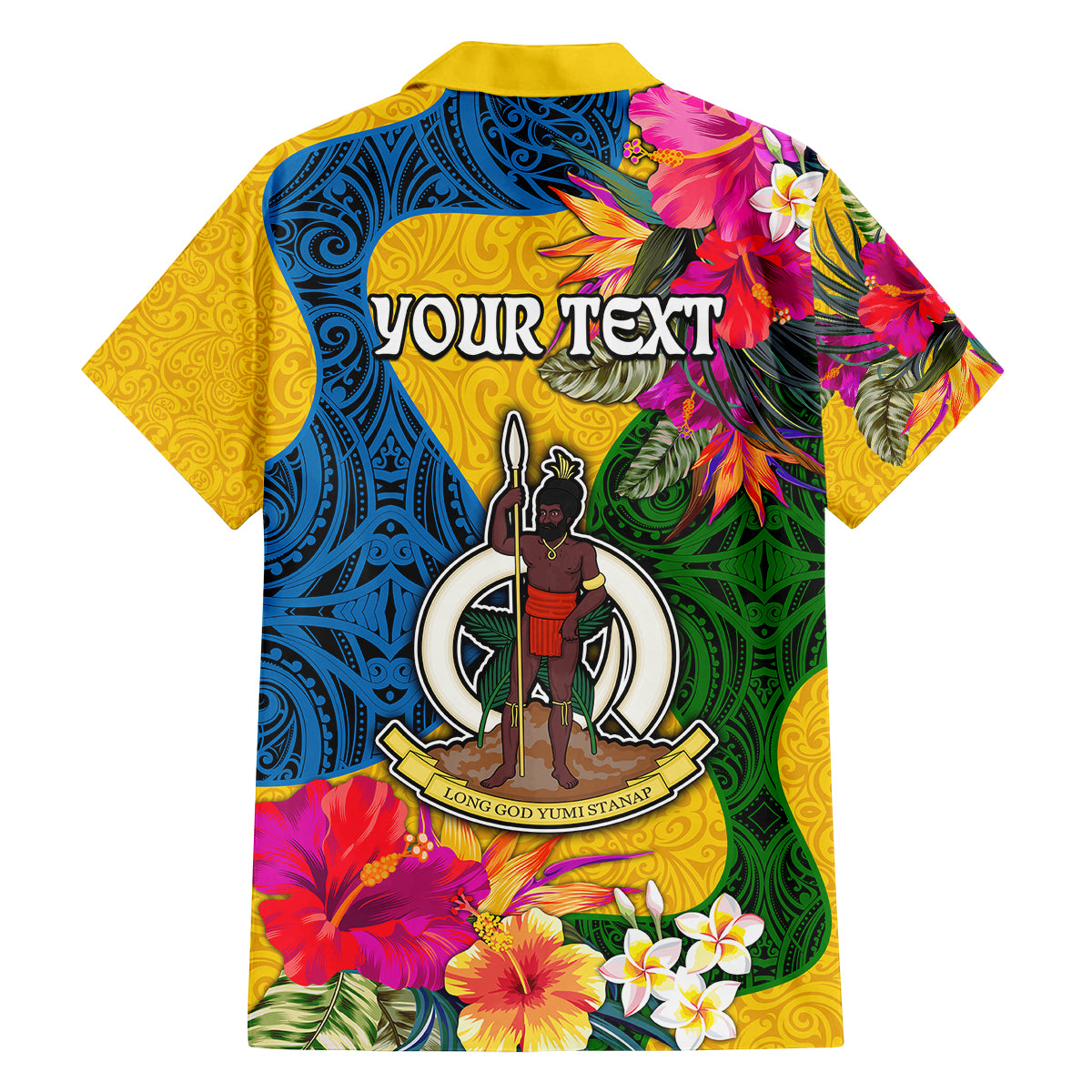 Personalised Malampa Day Family Matching Off Shoulder Maxi Dress and Hawaiian Shirt Proud To Be A Ni-Van Beauty Pacific Flower LT03 - Polynesian Pride