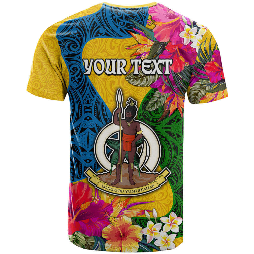 Personalised Malampa Day T Shirt Proud To Be A Ni-Van Beauty Pacific Flower LT03 - Polynesian Pride
