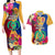 Personalised Torba Day Couples Matching Long Sleeve Bodycon Dress and Hawaiian Shirt Proud To Be A Ni-Van Beauty Pacific Flower LT03 Yellow - Polynesian Pride