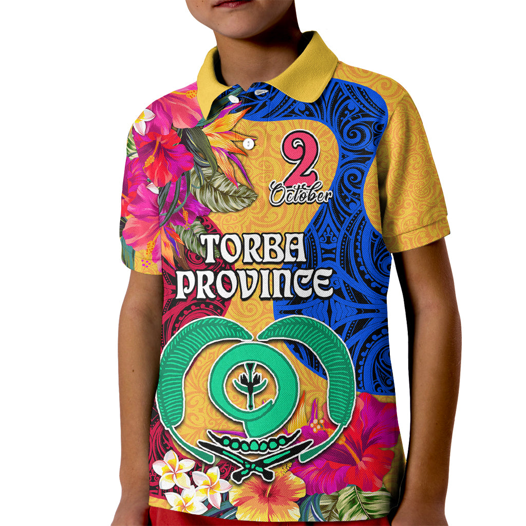 Personalised Torba Day Kid Polo Shirt Proud To Be A Ni-Van Beauty Pacific Flower LT03 Kid Yellow - Polynesian Pride