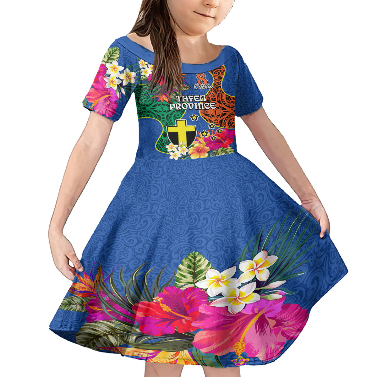 Tafea Day Family Matching Mermaid Dress and Hawaiian Shirt Proud To Be A Ni-Van Beauty Pacific Flower LT03 - Polynesian Pride