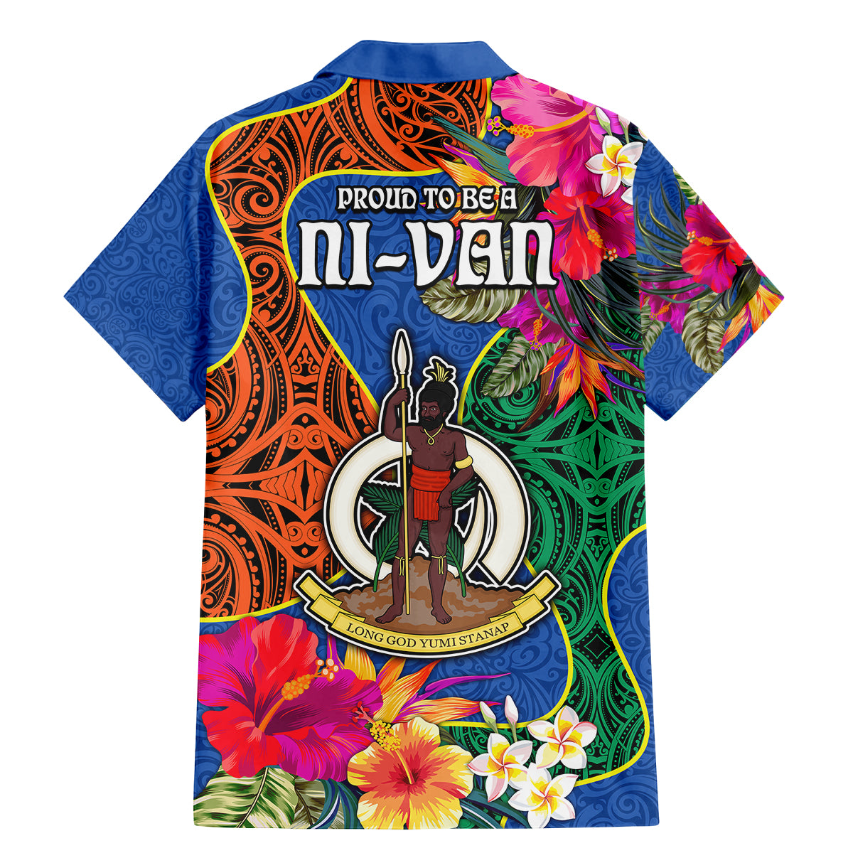 Tafea Day Family Matching Mermaid Dress and Hawaiian Shirt Proud To Be A Ni-Van Beauty Pacific Flower LT03 - Polynesian Pride