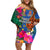 Tafea Day Family Matching Off Shoulder Short Dress and Hawaiian Shirt Proud To Be A Ni-Van Beauty Pacific Flower LT03 - Polynesian Pride