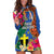 Tafea Day Hoodie Dress Proud To Be A Ni-Van Beauty Pacific Flower LT03 Blue - Polynesian Pride