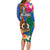 Tafea Day Long Sleeve Bodycon Dress Proud To Be A Ni-Van Beauty Pacific Flower LT03 - Polynesian Pride