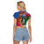 Tafea Day Raglan Cropped T Shirt Proud To Be A Ni-Van Beauty Pacific Flower LT03 - Polynesian Pride