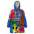 Tafea Day Wearable Blanket Hoodie Proud To Be A Ni-Van Beauty Pacific Flower LT03 One Size Blue - Polynesian Pride