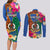 Personalised Tafea Day Couples Matching Long Sleeve Bodycon Dress and Long Sleeve Button Shirts Proud To Be A Ni-Van Beauty Pacific Flower LT03 - Polynesian Pride