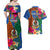 Personalised Tafea Day Couples Matching Off Shoulder Maxi Dress and Hawaiian Shirt Proud To Be A Ni-Van Beauty Pacific Flower LT03 - Polynesian Pride