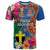 Personalised Tafea Day T Shirt Proud To Be A Ni-Van Beauty Pacific Flower LT03 Blue - Polynesian Pride