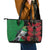 New Zealand Kereru And Pohutukawa Leather Tote Bag Maori Tribal Tattoo